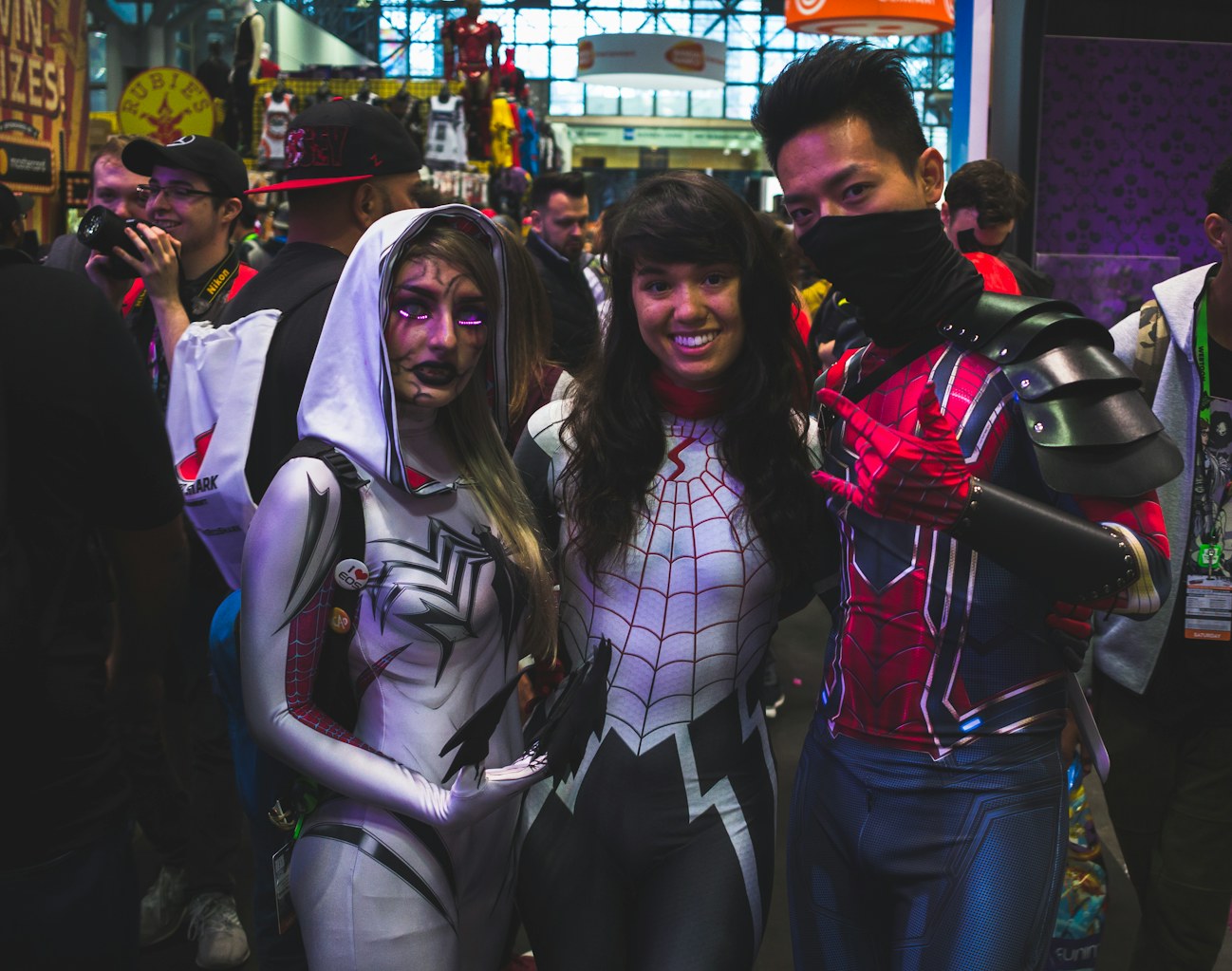 Guests in Halloween costumes at a costume party in Dubai